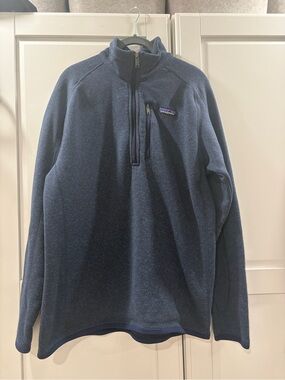 Patagonia Men’s Dark Blue Quarter-Zip Fleece Pullover